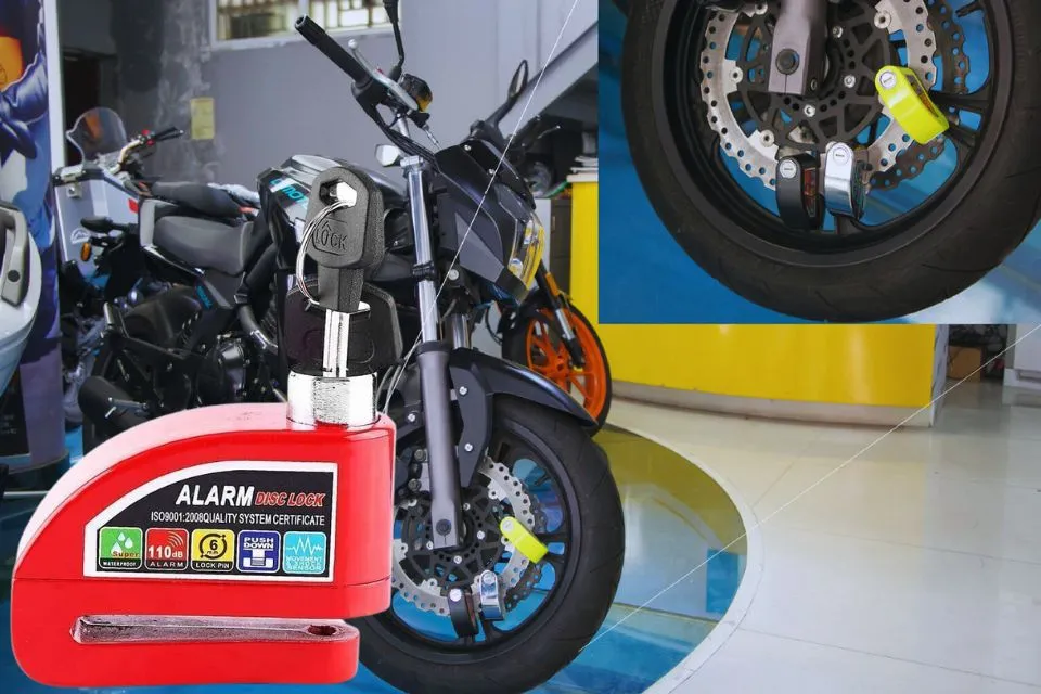 Antivol Bloque disque Moto avec Alarme - photo 2