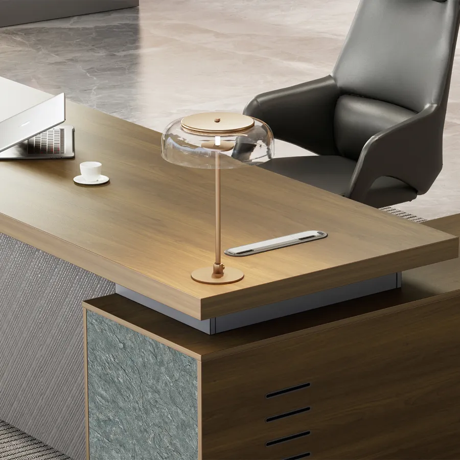 Bureau Directionnel Start Pro - Noyer/Gris - photo 5