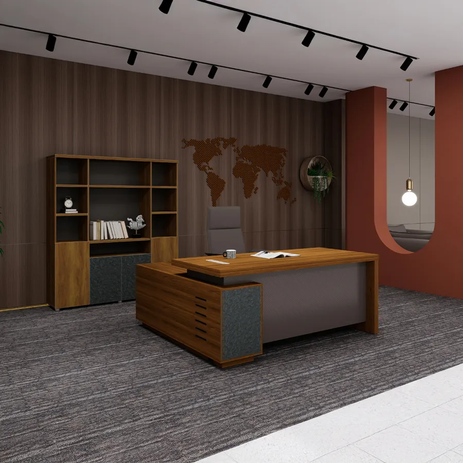 Bureau Directionnel Start Pro - Noyer/Gris - photo 2