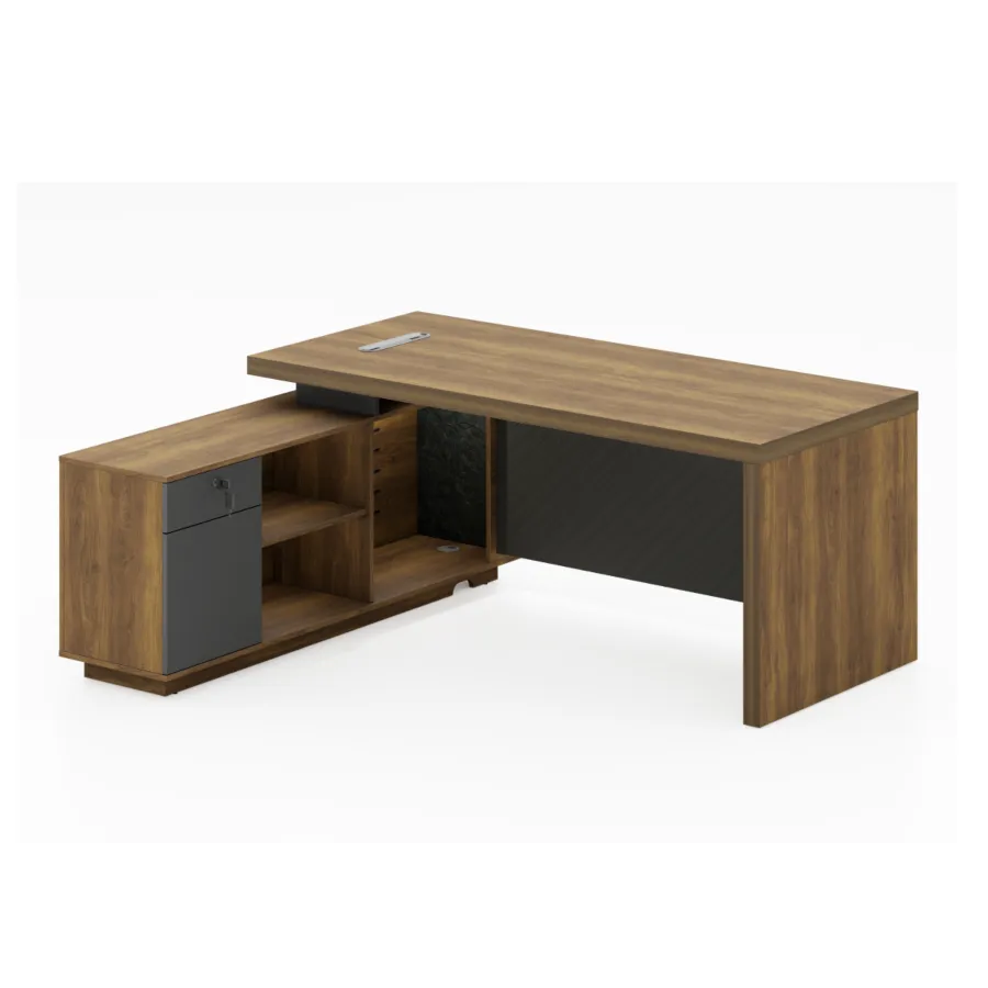 Bureau Directionnel Start Pro - Noyer/Gris - photo 3
