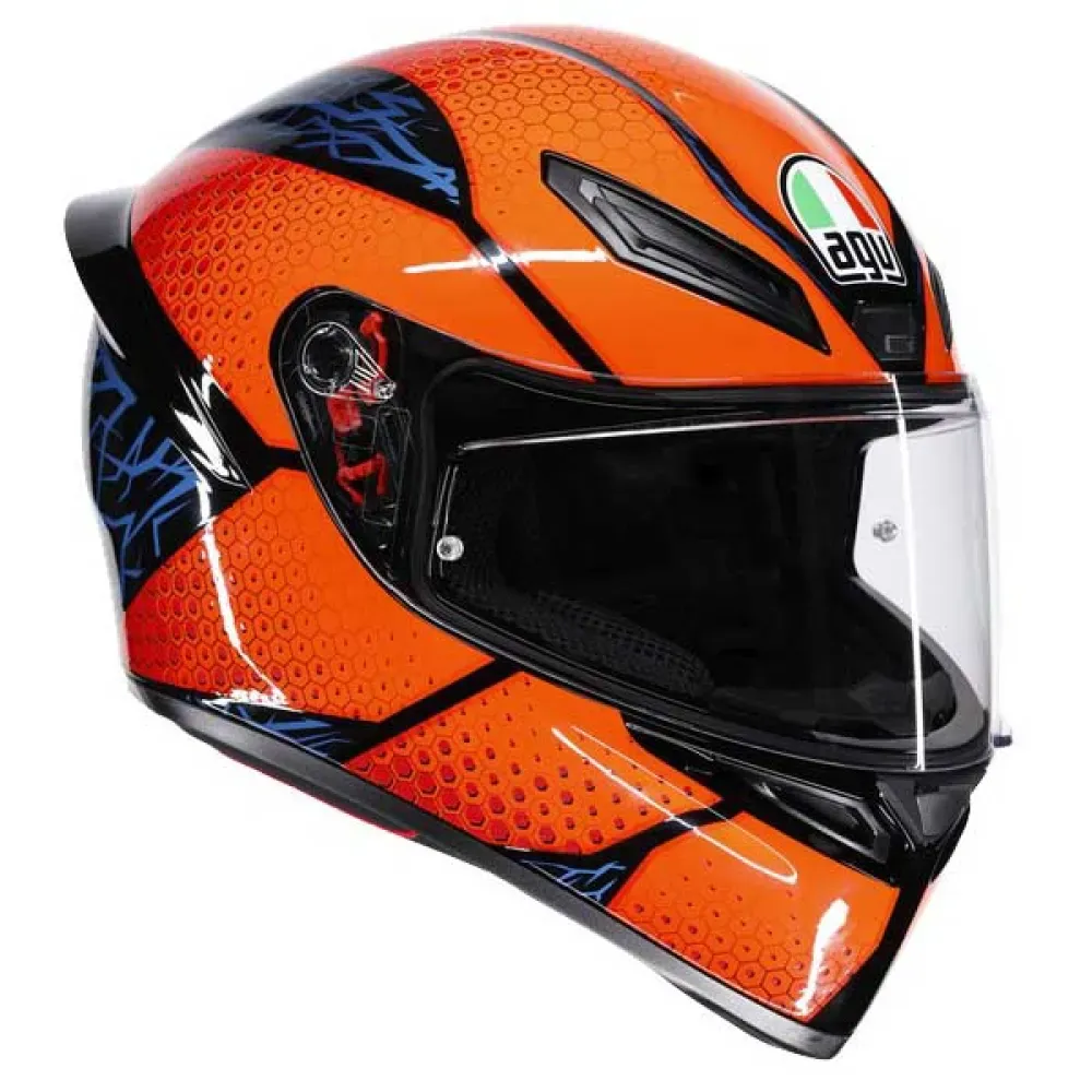 Casque Moto intégral AGV K1 S E2206 Speedarmor - Orange ou blanc, Tailles du XS au 2XL