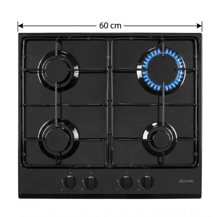 Pack Trio Zenya : Plaque 60CM à 4 Feux + Four électrique 3 Bourons + Hotte sous meuble - photo 2