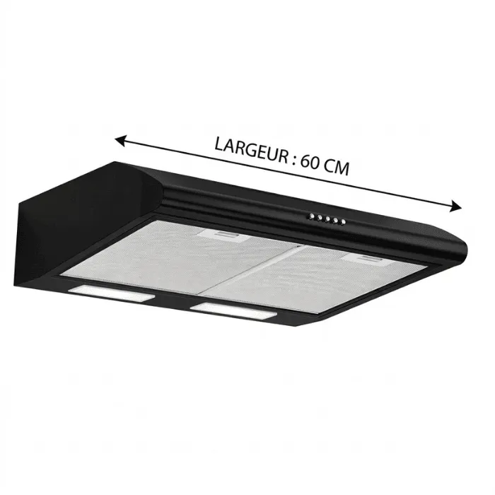 Pack Trio Zenya : Plaque 60CM à 4 Feux + Four électrique 3 Bourons + Hotte sous meuble - photo 4