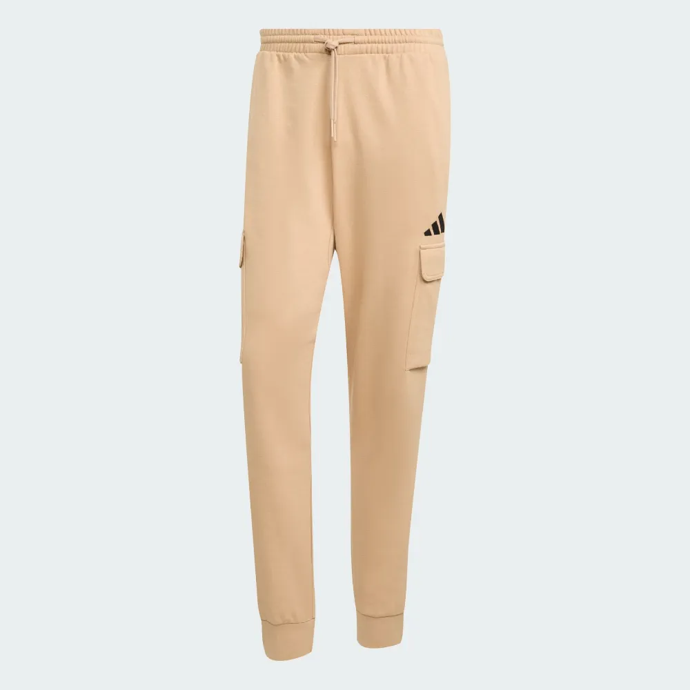 Pantalon cargo molleton Adidas Essentials Feelcozy - Warm sandstone, Taille M ou L - photo 3