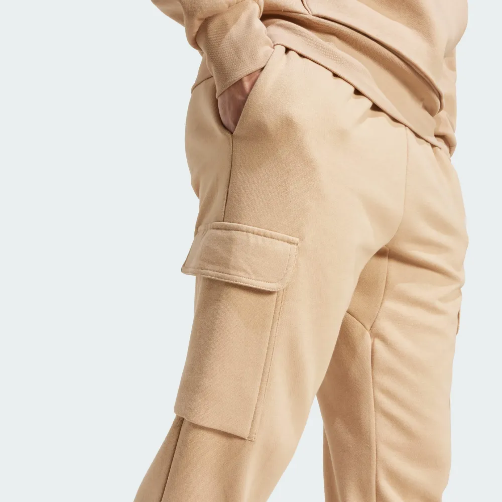 Pantalon cargo molleton Adidas Essentials Feelcozy - Warm sandstone, Taille M ou L - photo 5
