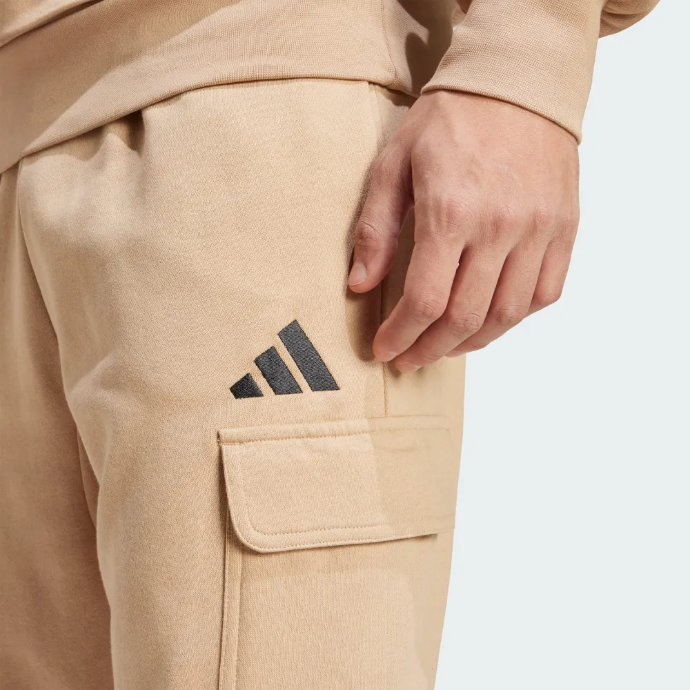 Pantalon cargo molleton Adidas Essentials Feelcozy - Warm sandstone, Taille M ou L - photo 4