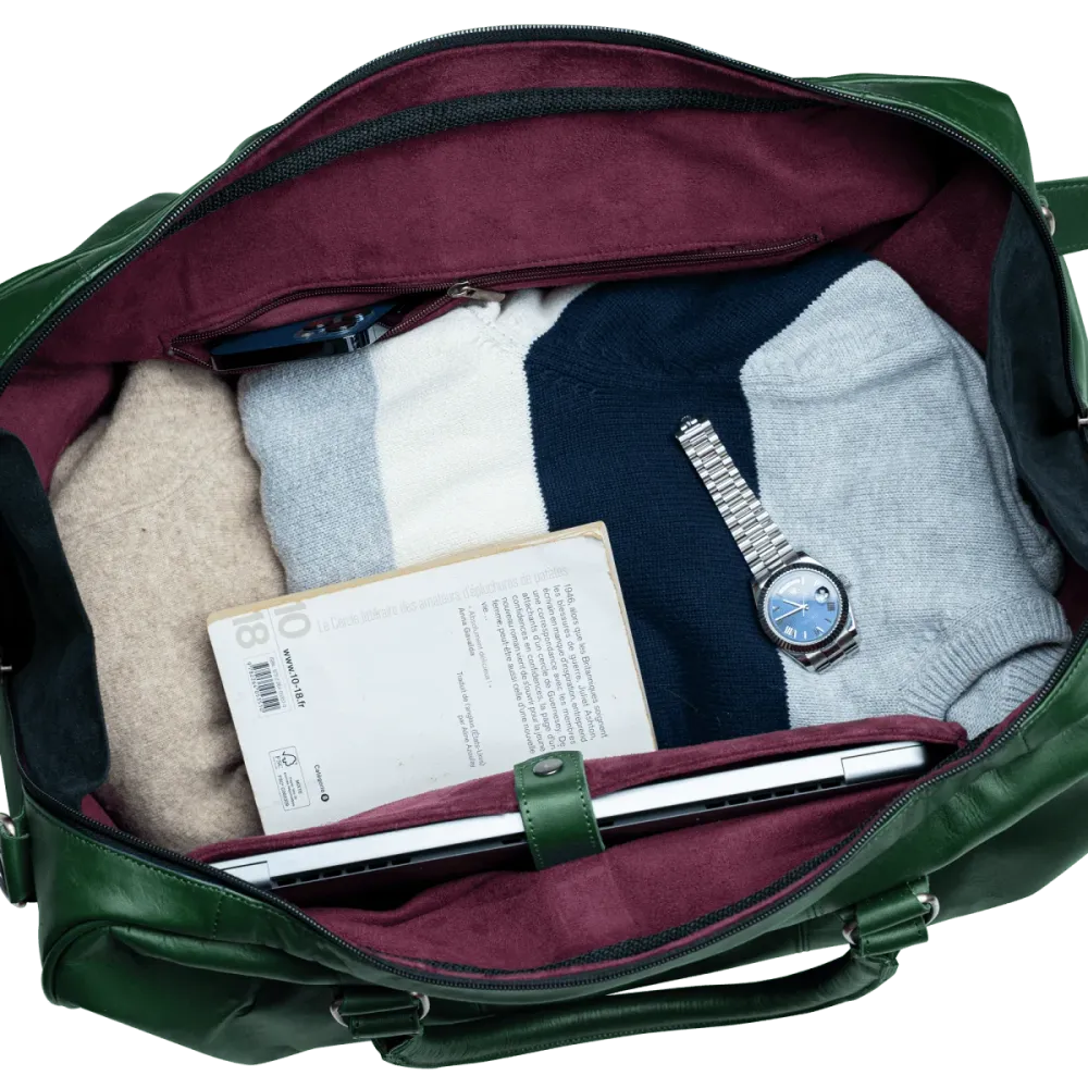 Sac de Voyage Bleather London The Aristocrat - En cuir, Gravé, Plusieurs coloris disponibles - photo 4