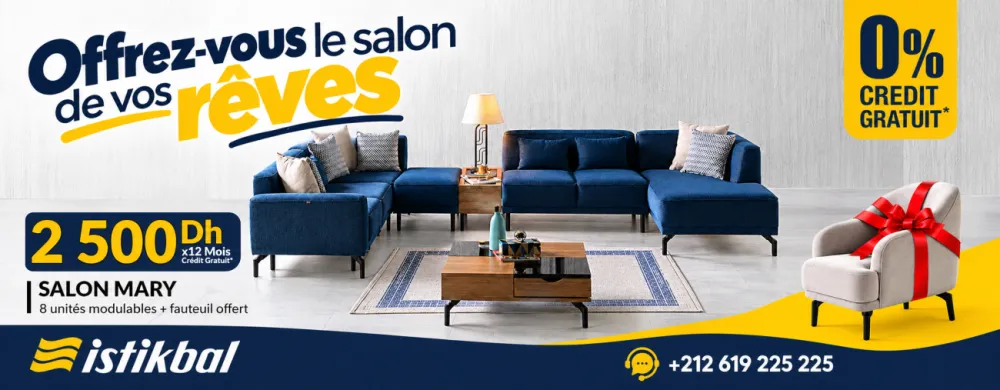 Salon Mary - 8 unités modulables avec Fauteuil, Bleu - photo 2
