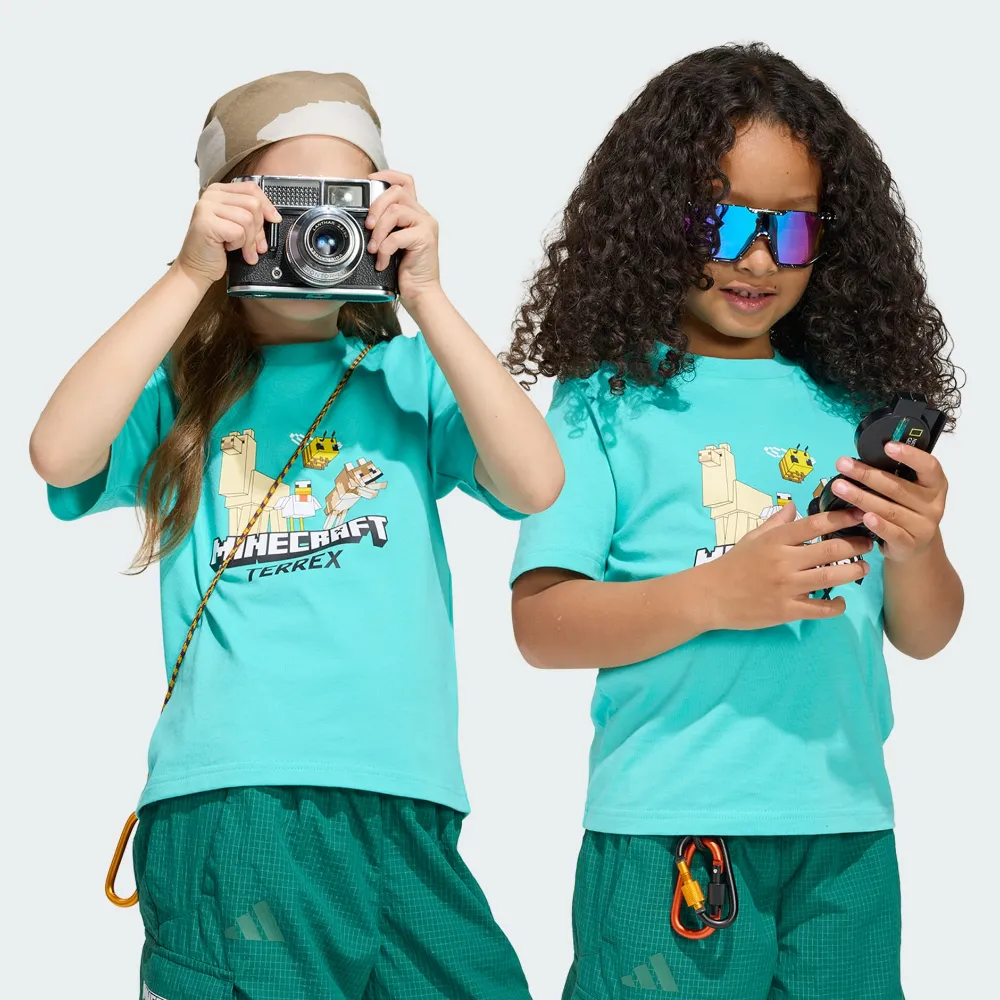 T-shirt Adidas Minecraft Terrex - Menthe ou lime, Tailles de 5 à 16 ans