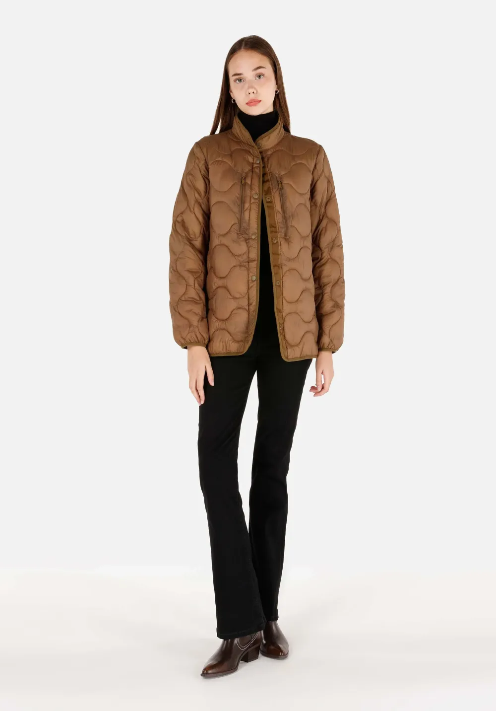 Veste femme Matelassé manches longues - Marron, Regular Fit - Taille XS - photo 3