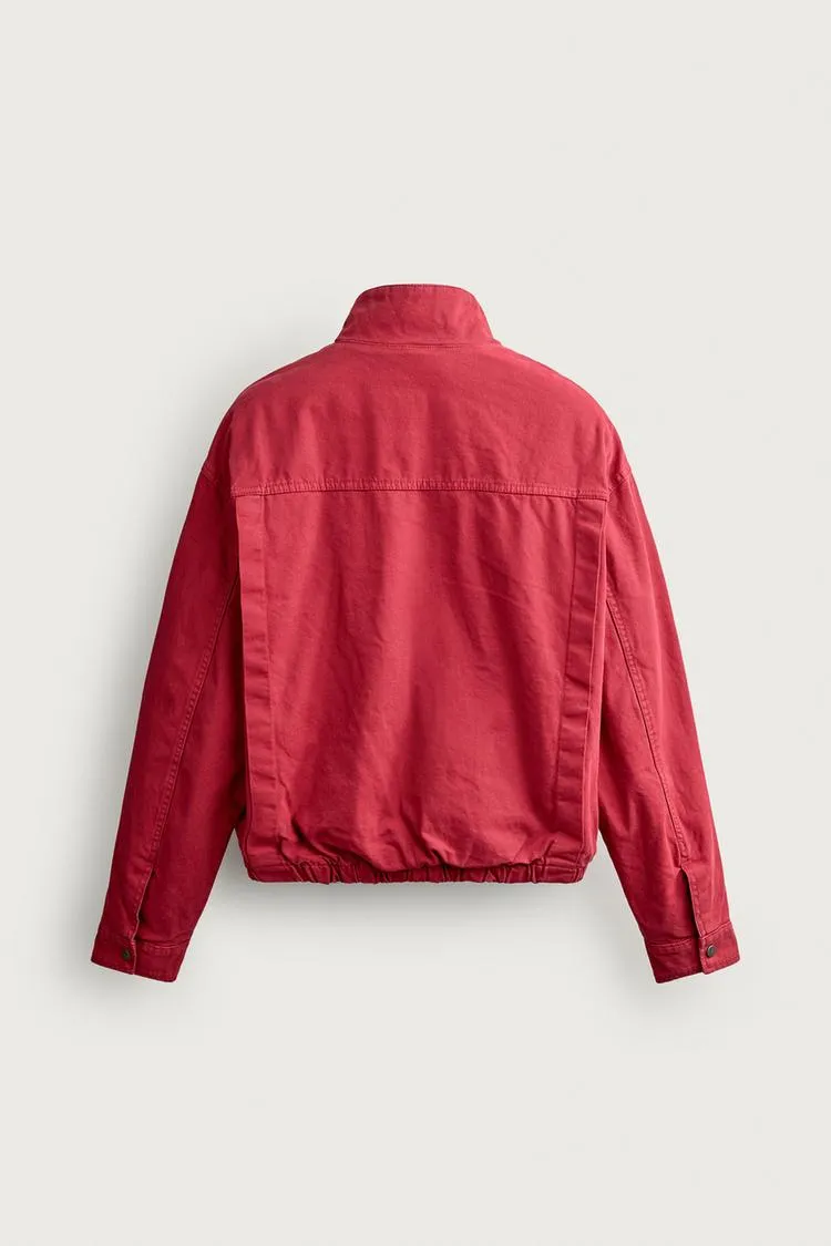 Veste Relaxed Fit Jacket with Metal Fireman Clasps - Rouge, Tailles du S au XL - photo 8